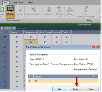 Edit Data Table via Online