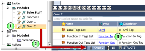 Tag window, Function