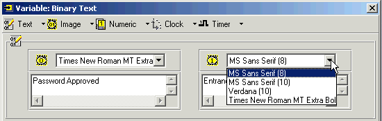 Fonts In Binary Text Variables