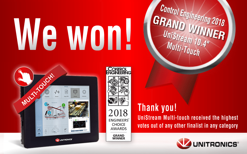 UniStream 10.4 Multi Touch programmable logic contUniStream 10.4 Multi Touch programmable logic controller award 2018oller award 2018